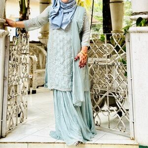 Indian Pakistani party wear sharara dress 3 piece